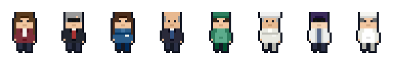 ゲームに登場する社員たち